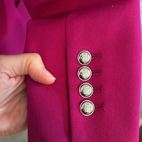 Worth New York Fuchsia Wool Blazer Size 8 - Picture 8 of 9